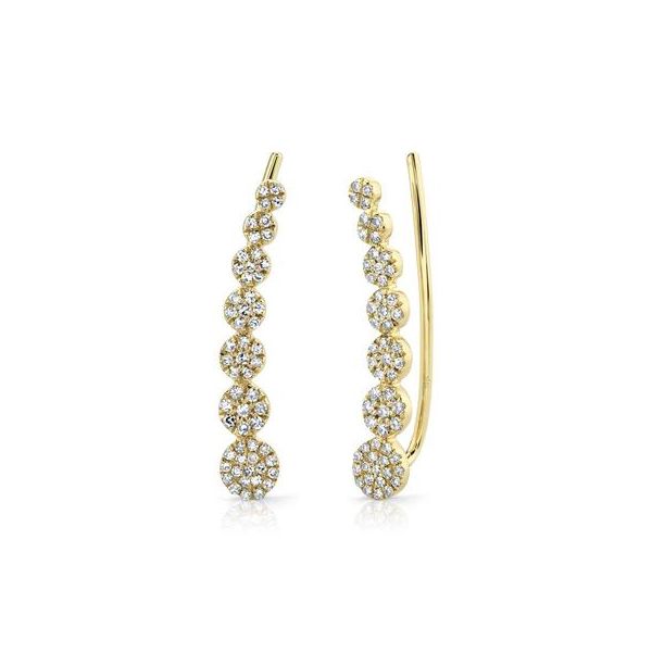 14k Yellow Gold Ear Crawler Earrings With 114 Diamonds Orin Jewelers Northville, MI