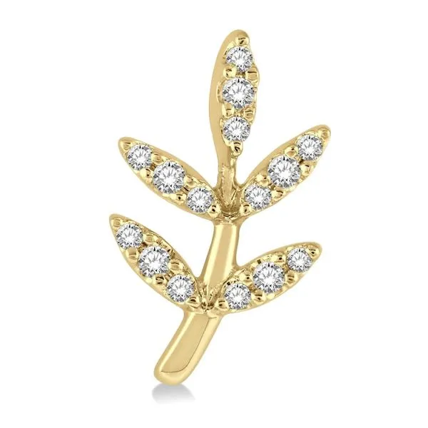 10K Yellow Gold Earrings With 30 Diamonds Image 2 Orin Jewelers Northville, MI