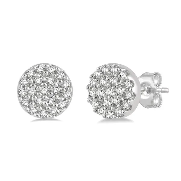 10K White Gold Earrings With 40 Diamonds Orin Jewelers Northville, MI