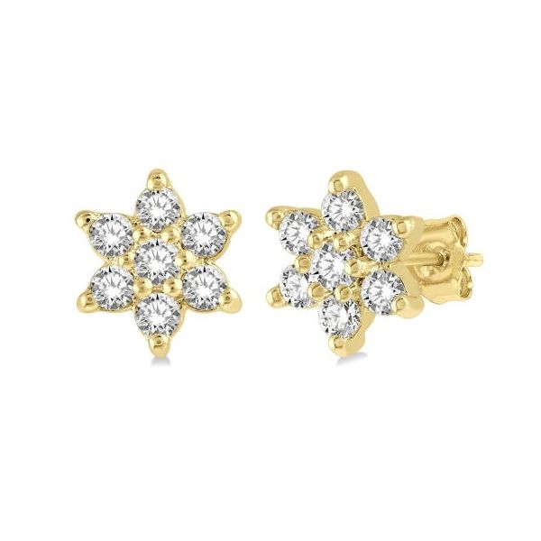 10k Yellow Gold Earrings With 14 Diamonds Orin Jewelers Northville, MI