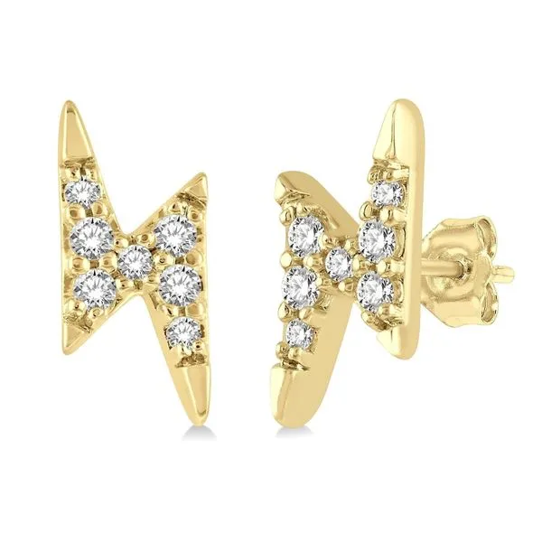 10k Yellow Gold Earrings With 14 Diamonds Orin Jewelers Northville, MI