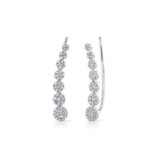 14k White Gold Ear Crawler Earrings With 114 Diamonds Orin Jewelers Northville, MI