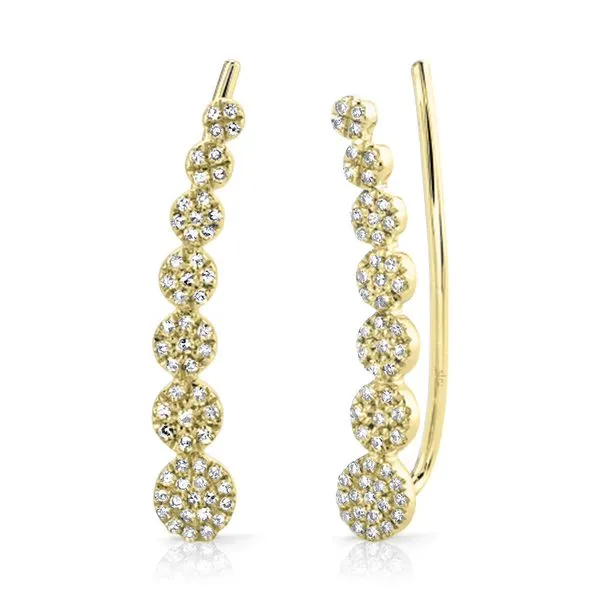 14k Yellow Gold Ear Crawler Earrings With 114 Diamonds Orin Jewelers Northville, MI