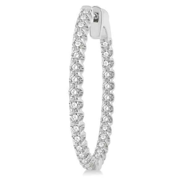 14k White Gold Earrings With 64 Diamonds Image 2 Orin Jewelers Northville, MI