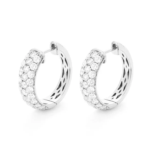 Platinum Hoop Earrings With 56 Diamonds Orin Jewelers Northville, MI