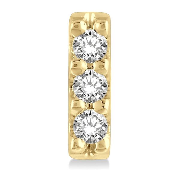 10k Yellow Gold Earrings With 6 Diamonds Image 2 Orin Jewelers Northville, MI