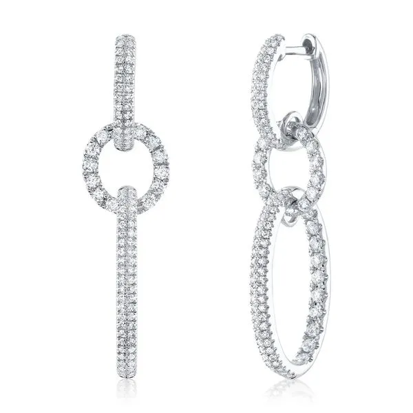 14k White Gold Earrings With 204 Diamonds Orin Jewelers Northville, MI