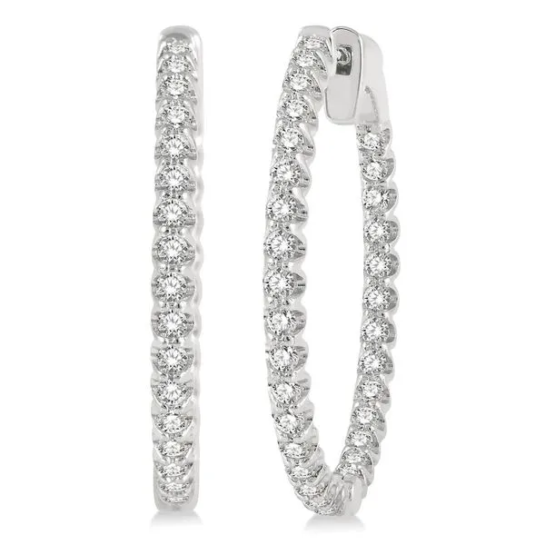 14k White Gold Earrings With 64 Diamonds Orin Jewelers Northville, MI