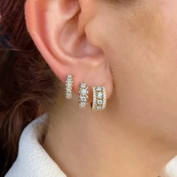 14k White Gold Earrings With 54 Diamonds Image 2 Orin Jewelers Northville, MI