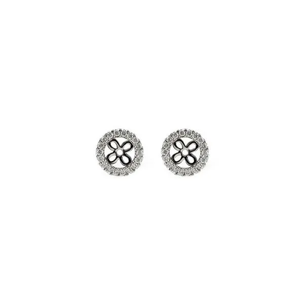 Lady's 14K White Gold Earring Jackets w/36 Diamonds Orin Jewelers Northville, MI