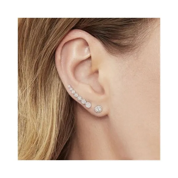 14k Yellow Gold Ear Crawler Earrings With 114 Diamonds Image 2 Orin Jewelers Northville, MI
