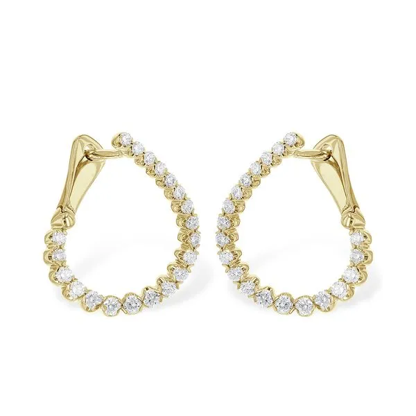 Teardrop Diamond Hoops Orin Jewelers Northville, MI