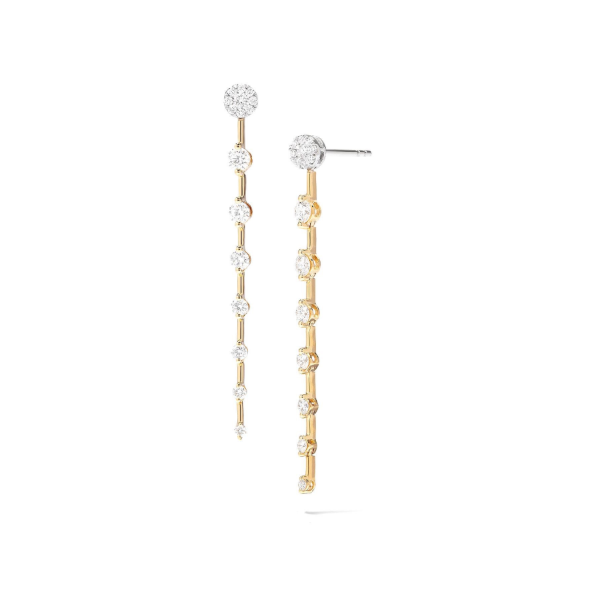18K Two Tone Drop Earrings With 32 Diamonds Orin Jewelers Northville, MI