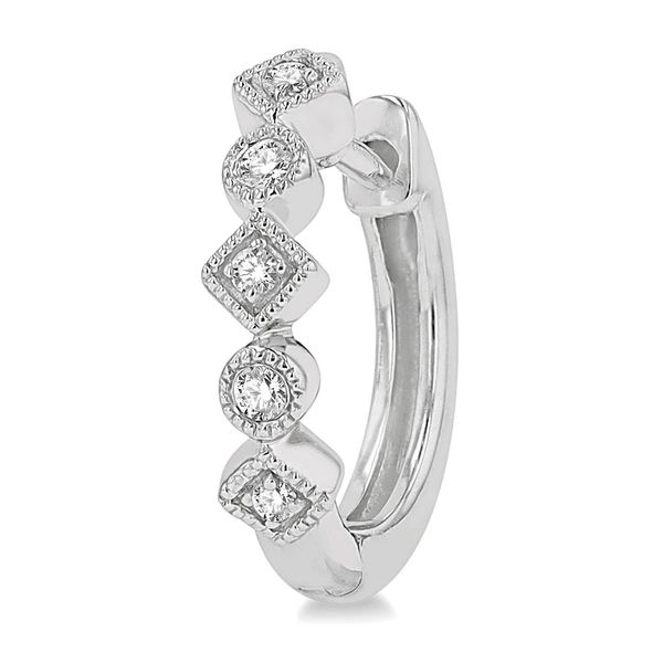 Diamond Huggie Hoops Image 2 Orin Jewelers Northville, MI