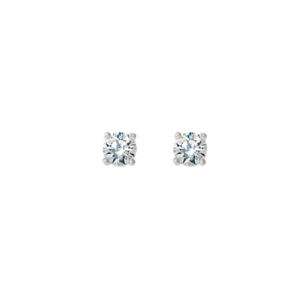 14K White Gold Stud Earrings With 2 Diamonds Orin Jewelers Northville, MI