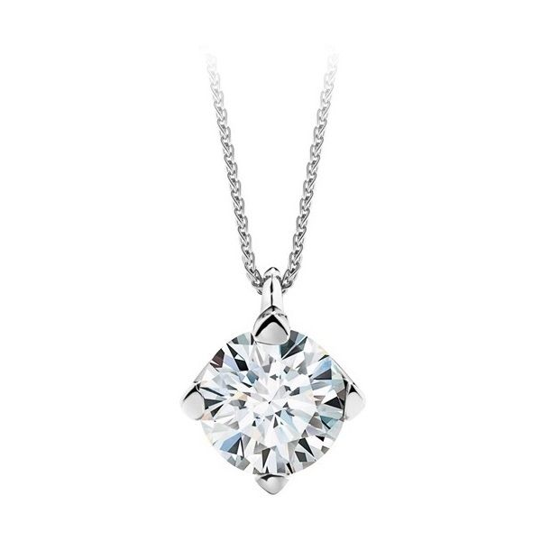 Lady's 18K White Gold Solitaire Pendant W/1 Diamond Orin Jewelers Northville, MI