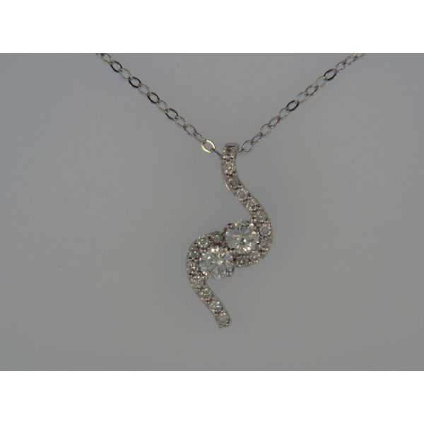 Lady's 14K White Gold Pendant w/20 Diamonds Orin Jewelers Northville, MI