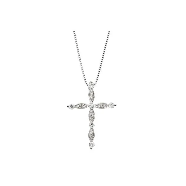 Lady's 14K White Gold Pendant w/16 Diamonds Orin Jewelers Northville, MI