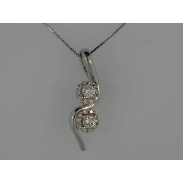 Lady's 14K White Gold Pendant w/22 Diamonds Orin Jewelers Northville, MI