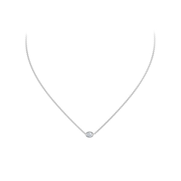 Forevermark Tribute Collection Oval Diamond Necklace Orin Jewelers Northville Mi