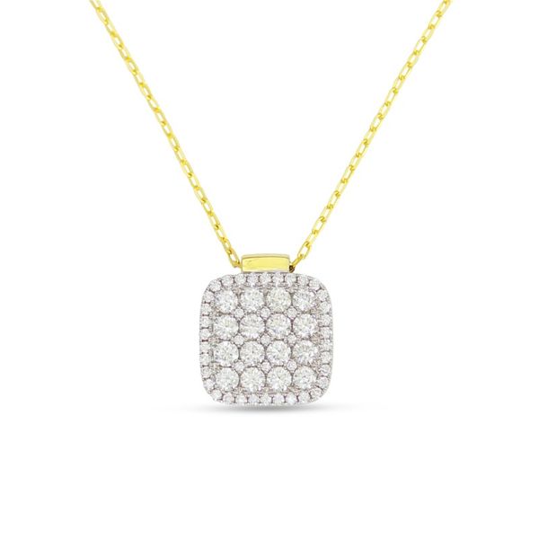 18 Karat Two Tone Yellow & White Gold Pendant With 59 Diamonds Orin Jewelers Northville, MI