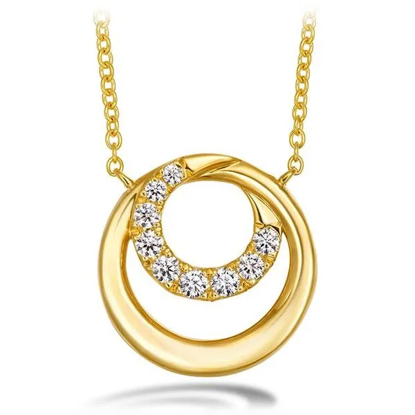 18kyg Optima Circle Pendant by Hearts on Fire With 9 Diamonds Orin Jewelers Northville, MI