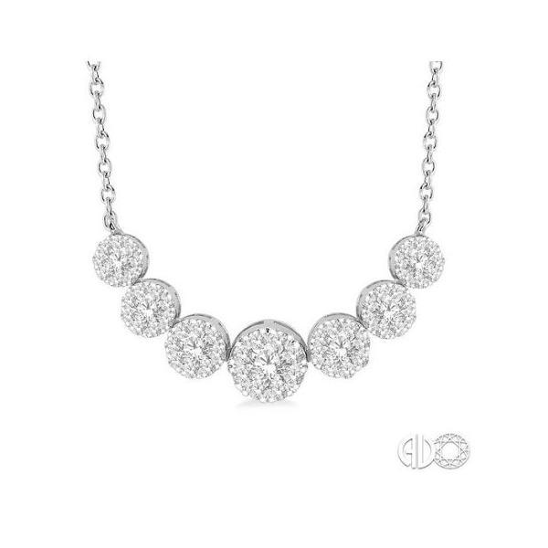 14k White Gold Diamond Necklace With 45 Diamonds Orin Jewelers Northville, MI