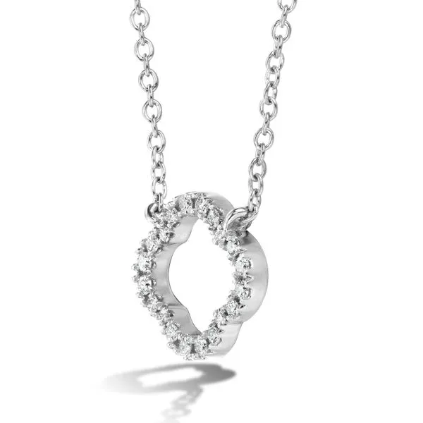 18k White Gold Signature Petal Pendant by Hearts on Fire Image 2 Orin Jewelers Northville, MI