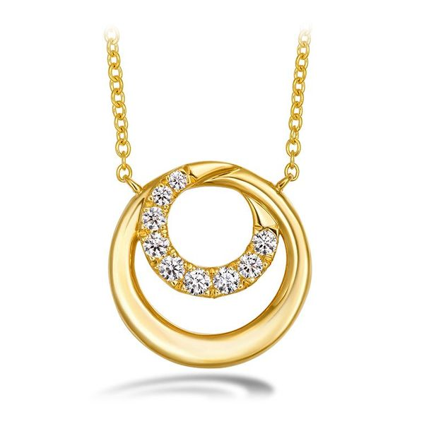 18kyg Optima Circle Pendant by Hearts on Fire With 9 Diamonds Orin Jewelers Northville, MI