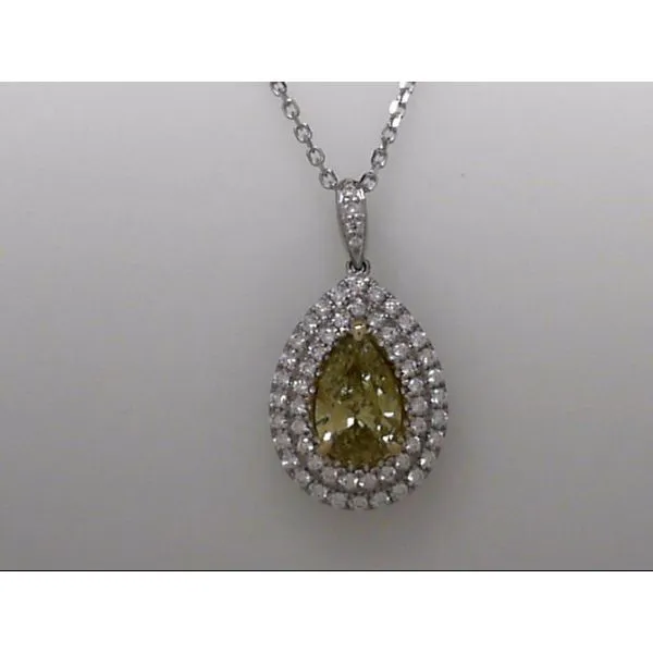 18k Two Tone Pendant With Yellow & White Diamonds Orin Jewelers Northville, MI