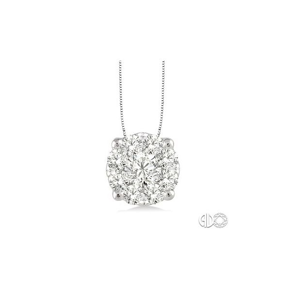 Lady's 14K White Gold Lovebright Pendant w/9 Diamonds Orin Jewelers Northville, MI