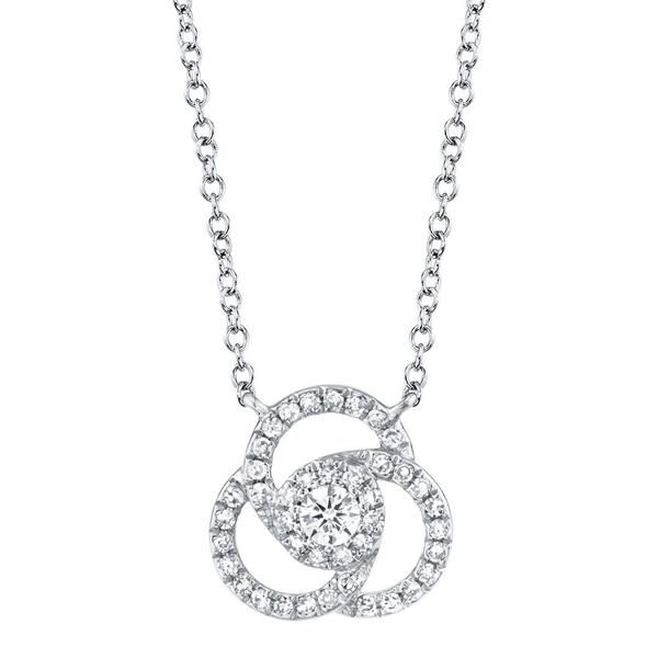14k White Gold Love Knot Pendant With 42 Diamonds Orin Jewelers Northville, MI