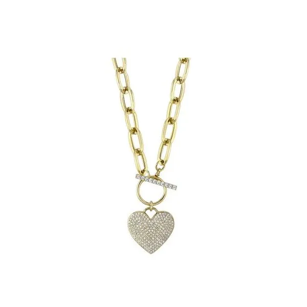 14k Yellow Gold Heart Necklace With 197 Diamonds Orin Jewelers Northville, MI