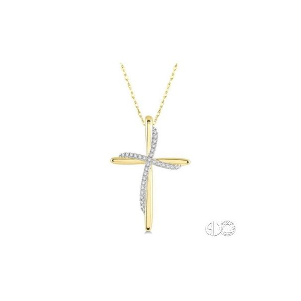10k Yellow Gold Cross Pendant With 28 Diamonds Orin Jewelers Northville, MI