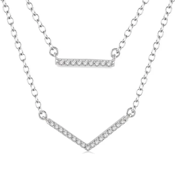 10k White Gold Necklace With 26 Diamonds Image 2 Orin Jewelers Northville, MI
