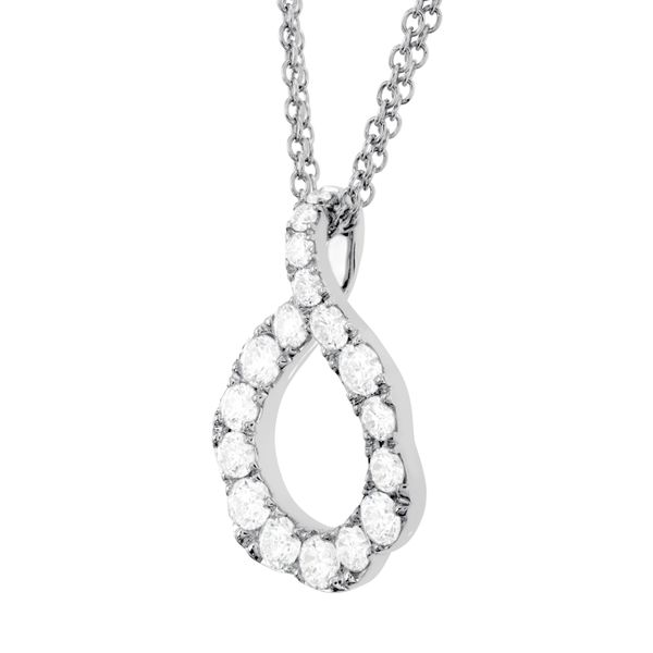 18K White Gold Lorelei Crescent Diamond Pendant w/18 Diamonds Image 2 Orin Jewelers Northville, MI