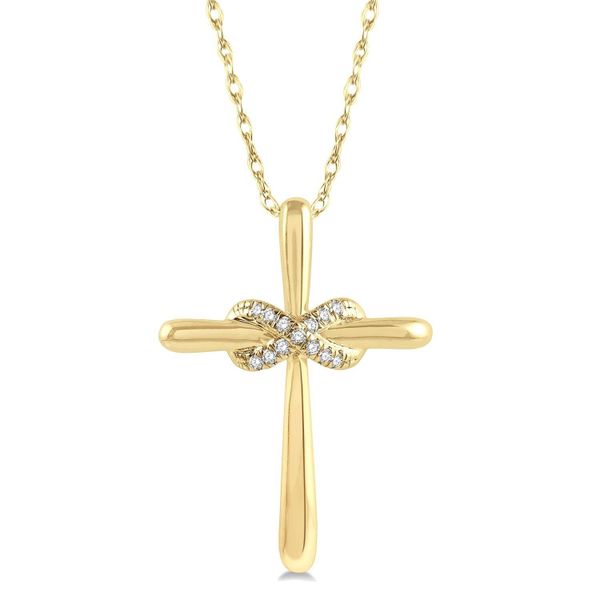10k Yellow Gold Diamond Cross Pendant Orin Jewelers Northville, MI