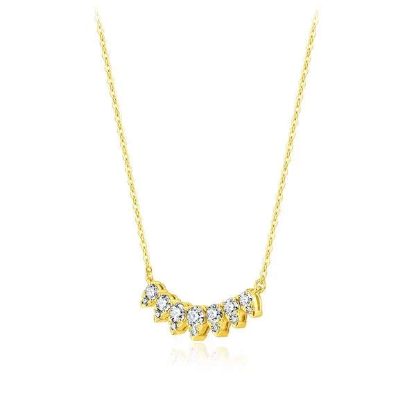 18k Yellow Gold Pendant With 14 Diamonds Image 2 Orin Jewelers Northville, MI