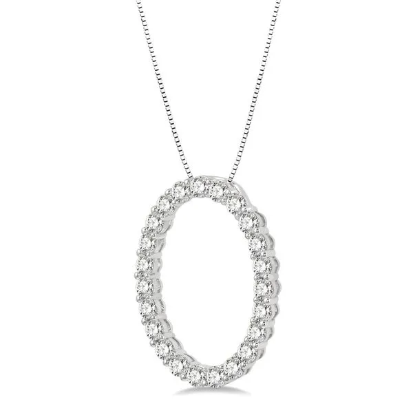 Oval Diamond Pendant Image 2 Orin Jewelers Northville, MI