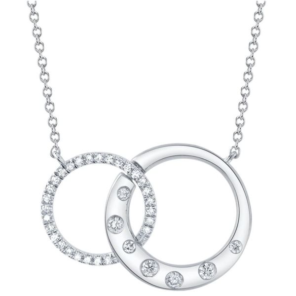 14K White Gold Diamond Circles Pendant Orin Jewelers Northville, MI