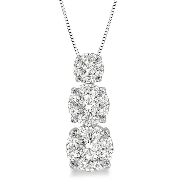14k White Gold Pendant With 27 Diamonds Orin Jewelers Northville, MI