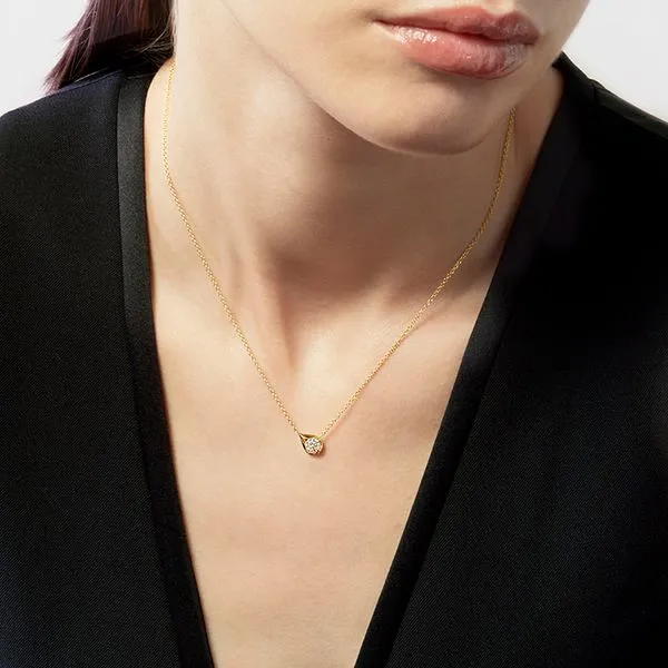 LU Droplet Diamond Pendant Image 3 Orin Jewelers Northville, MI