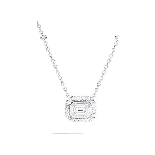Baguette Cluster Diamond Necklace Orin Jewelers Northville, MI
