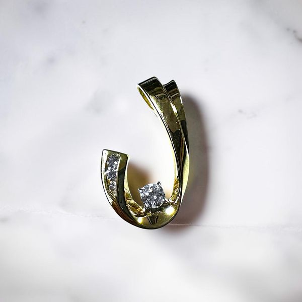 Estate Collection - 14K Yellow Gold Diamond Pendant Enhancer Orin Jewelers Northville, MI