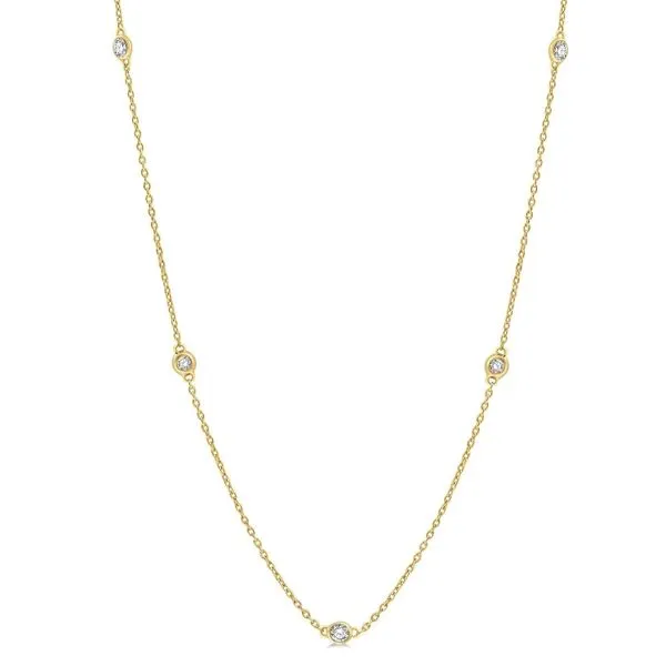14k Yellow Gold Station Necklace With 11 Diamonds Orin Jewelers Northville, MI