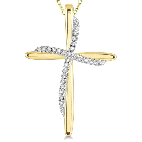 Diamond Cross Pendant Image 2 Orin Jewelers Northville, MI