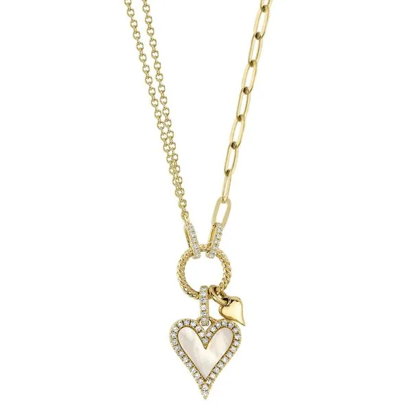 14k Yellow Gold MOP & Diamond Necklace Orin Jewelers Northville, MI