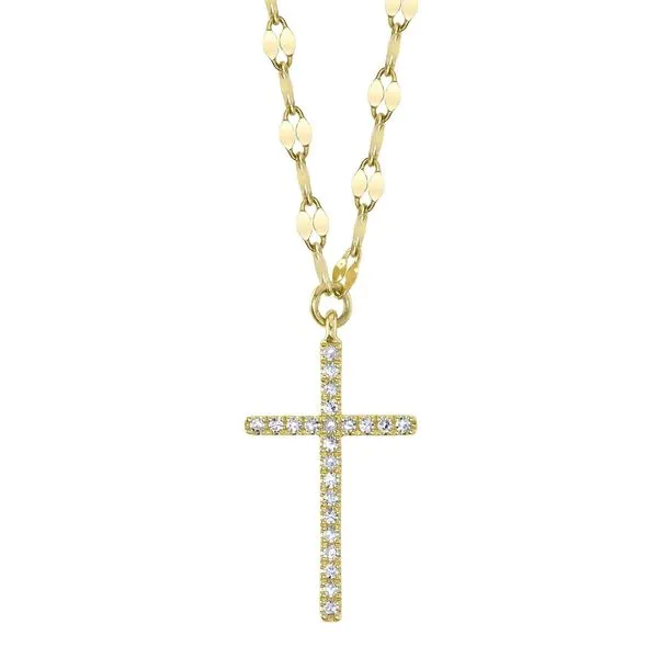 14K Yellow Gold Cross Pendant With 23 Diamonds Orin Jewelers Northville, MI