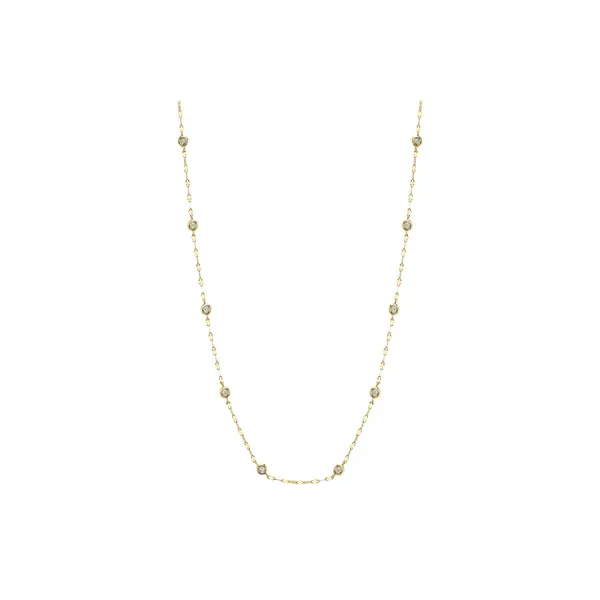 14K Yellow Gold Necklace With 10 Diamonds Image 2 Orin Jewelers Northville, MI