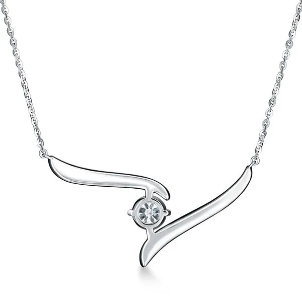 Vela Crossover Diamond Pendant Image 2 Orin Jewelers Northville, MI